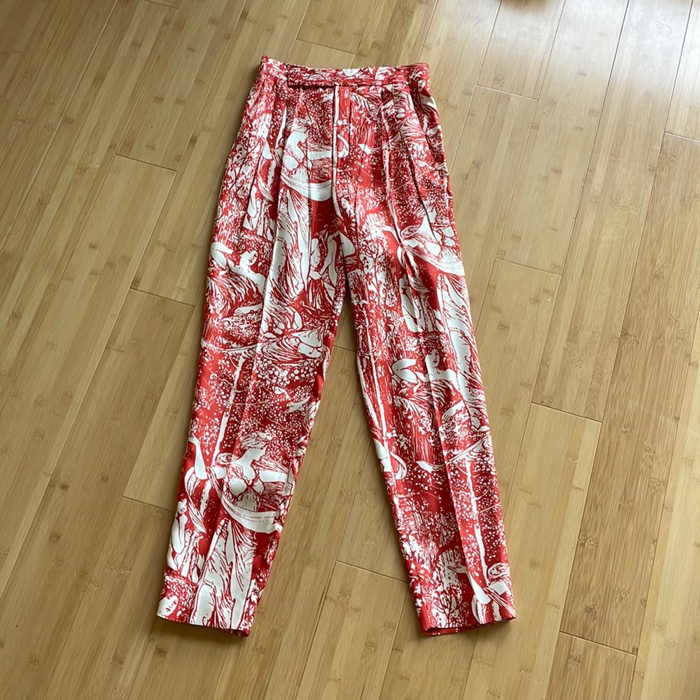 Celine Phoebe Philo Printed Trousers